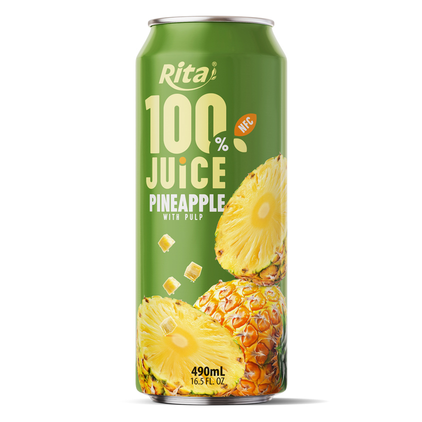 Jugo de Piña 100% con Pulpa 490ml en Lata