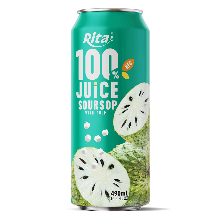 Jugo 100% Guanábana con Pulpa 490ml en Lata