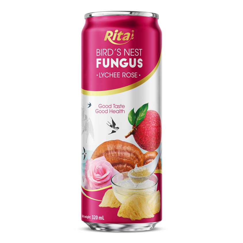 11.18 onzas líquidas de hongo nido de pájaro y lichi rosa