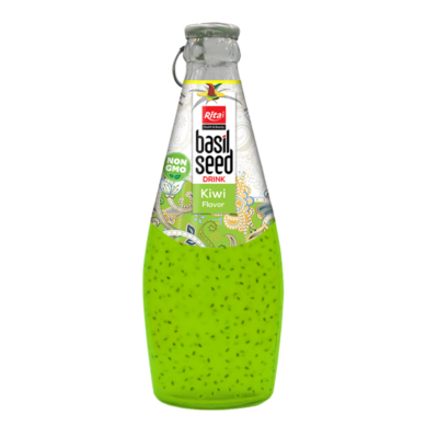 BEBIDA DE SEMILLA DE ALBAHACA CON SABOR DE KIWI