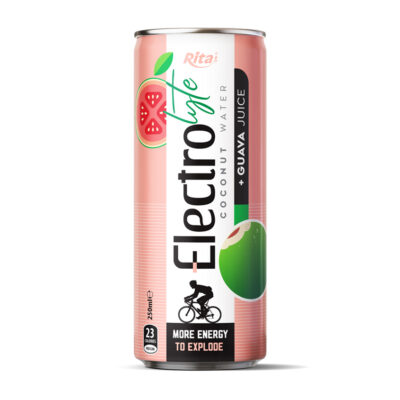 250ml cans Electrolyte Coconut water with guava juice