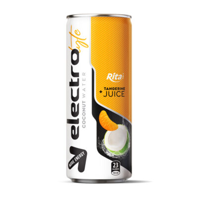 250ml cans more energy Electrolyte Coconut water tangerine