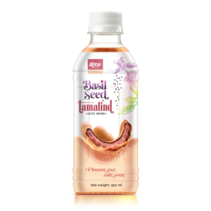 Bebida de semillas de albahaca con tamarindo en 350 ml botella de mascotas