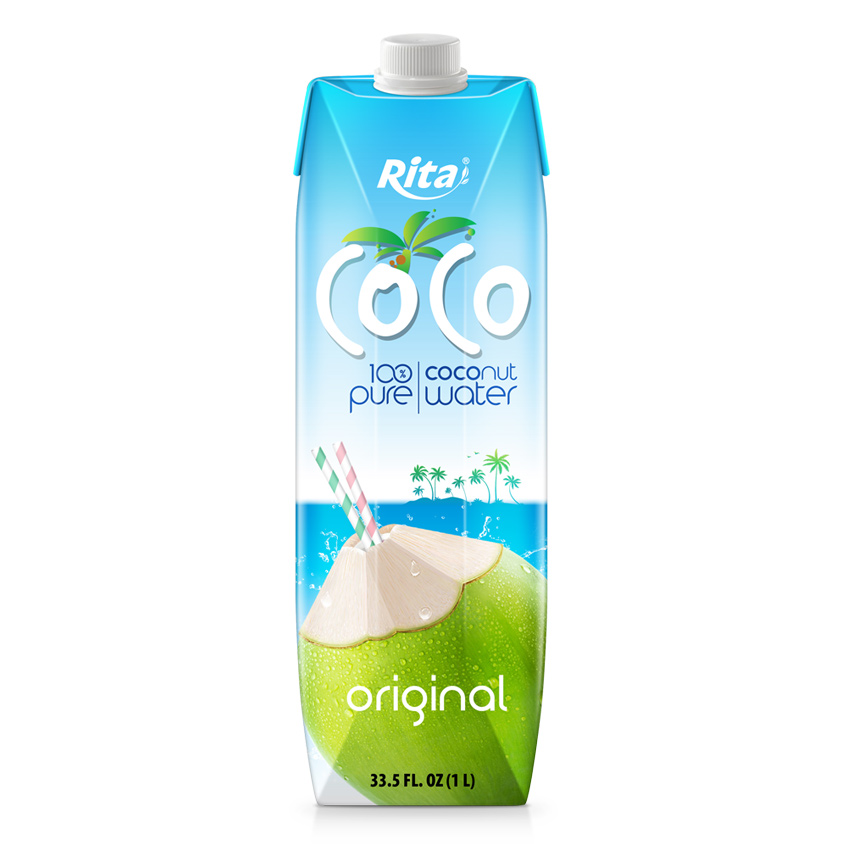Agua de coco ecológica original sin azúcares añadidos 1L