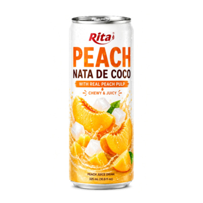 Melocotón con nata de coco y pulpa de melocotón real 325 ml