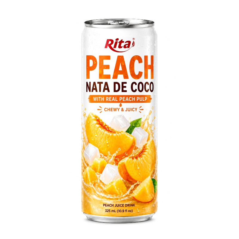 Melocotón con nata de coco y pulpa de melocotón real 325 ml
