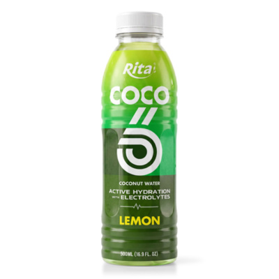 Agua de Coco con Sabor a Limón y Electrolitos en Botella PET 500 ml