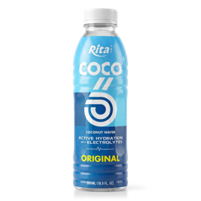 Agua de Coco Original con Electrolitos en Botella PET de 500 ml