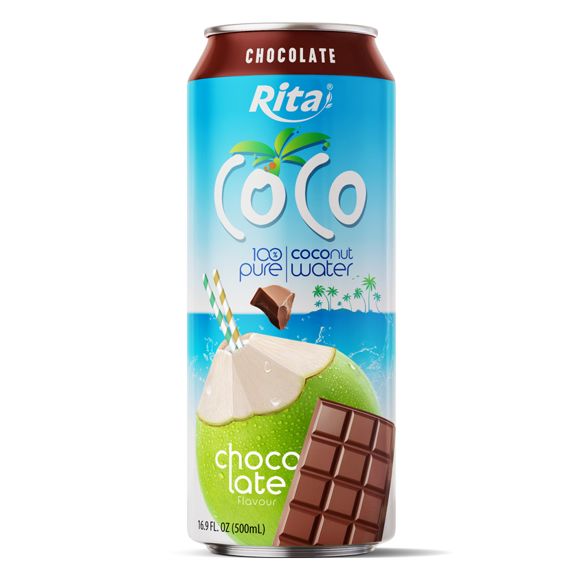 Rita Coco 100% Agua de Coco Pura con Sabor a Chocolate – Lata de 500ml (2)