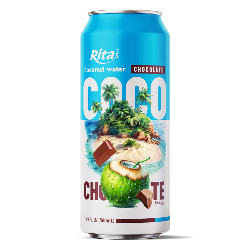 Rita Coco 100% Agua de Coco Pura con Sabor a Chocolate – Lata de 500ml