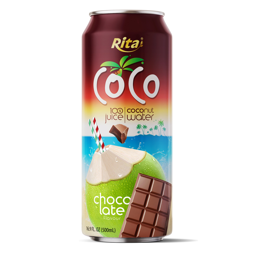 Rita Coco 100% Agua de Coco Pura con Sabor a Chocolate – Lata de 500ml (3)