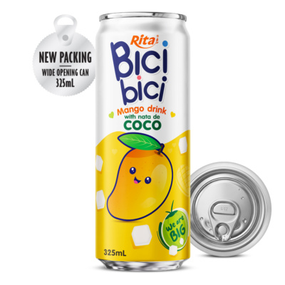 Bici Bici 325ml - Bebida de mango con nata de coco - Lata de boca ancha