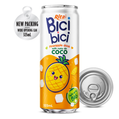 Bici Bici 325 ml Bebida de piña con nata de coco (lata de apertura ancha)