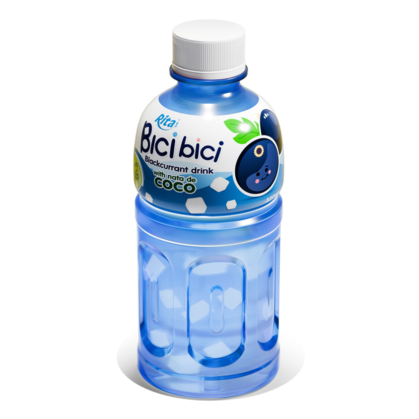 Bebida Rita Bici Bici de grosella negra con nata de coco, botella PET de 320 ml