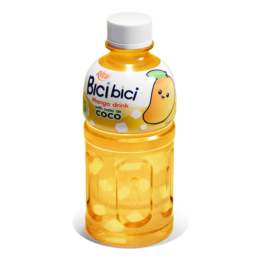 Bebida de mango Rita Bici Bici con nata de coco, botella PET de 320 ml