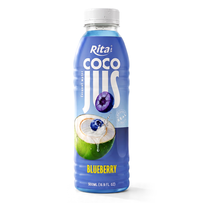 COCO JUS Agua de Coco Real con Zumo de Arándanos 500ml