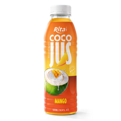 COCO JUS Agua de Coco Natural con Zumo de Mango 500ml