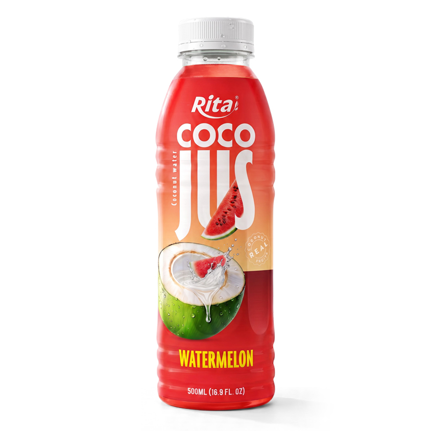 COCO JUS Agua de Coco Real con Zumo de Sandía 500ml