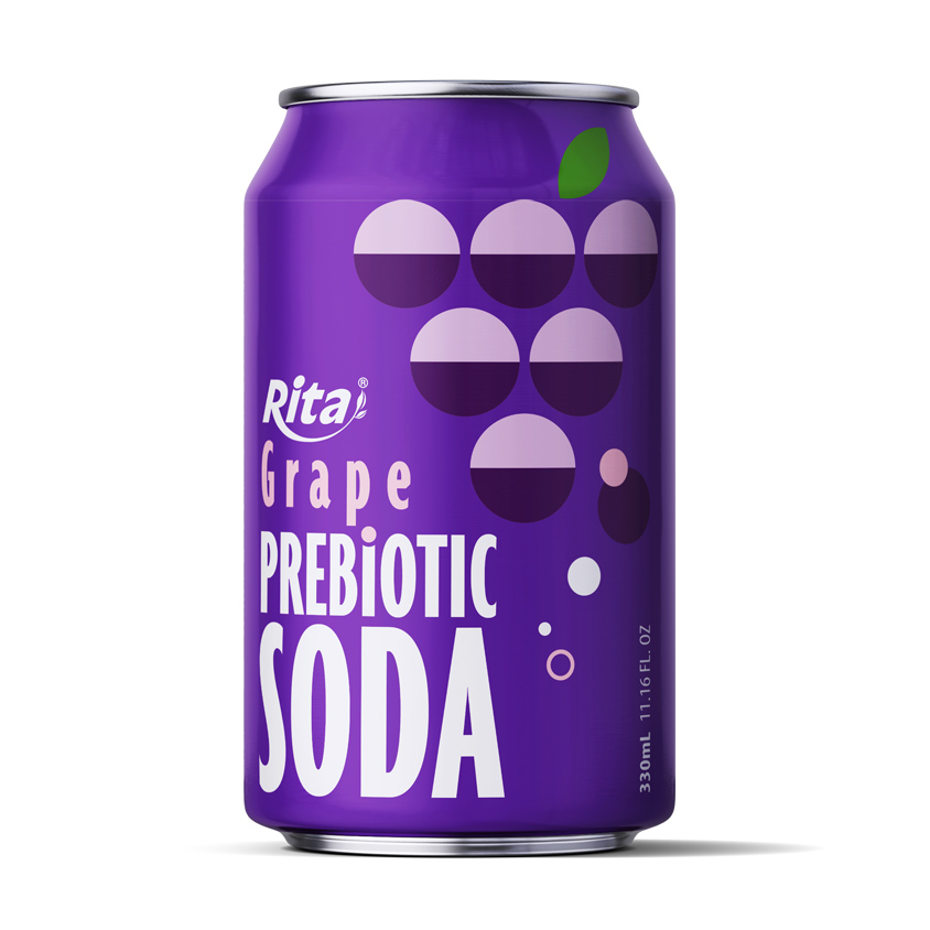 Refresco Prebiótico Sabor Uva 330 ml en Lata Corta