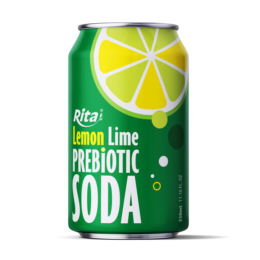 Refresco Prebiótico de Limón y Lima 330 ml en Lata Corta