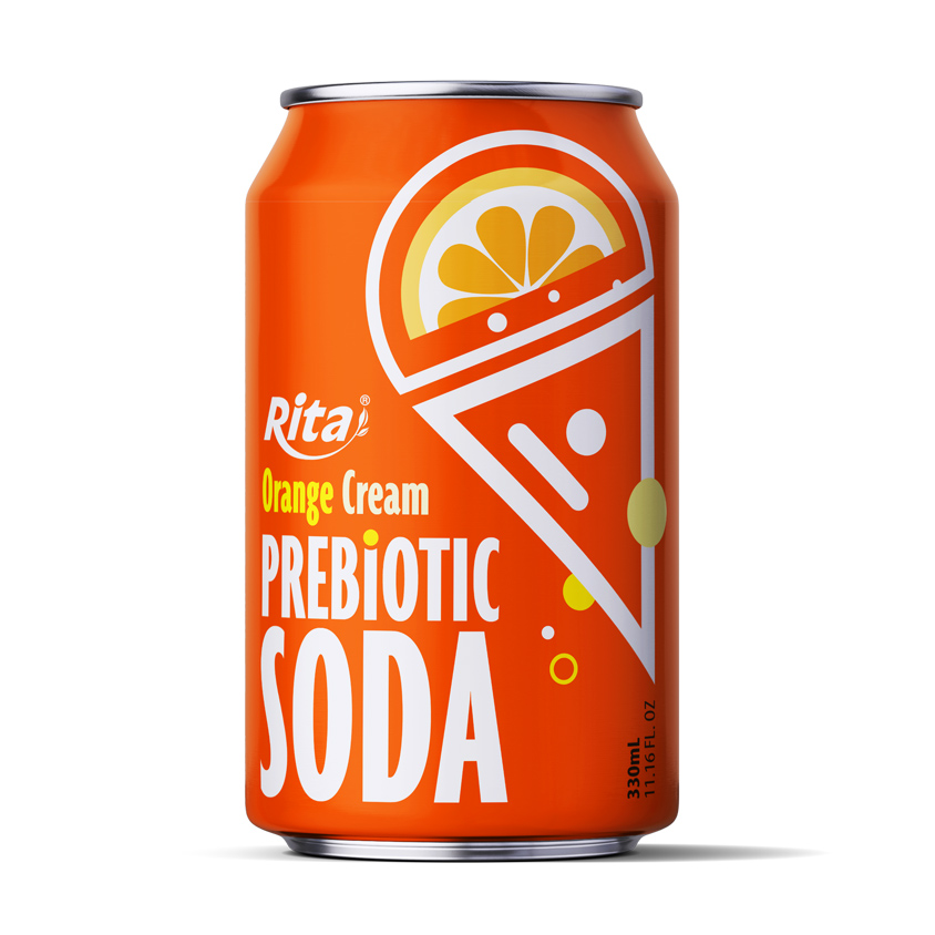 Refresco Prebiótico Sabor Naranja con Crema 330 ml en Lata Corta
