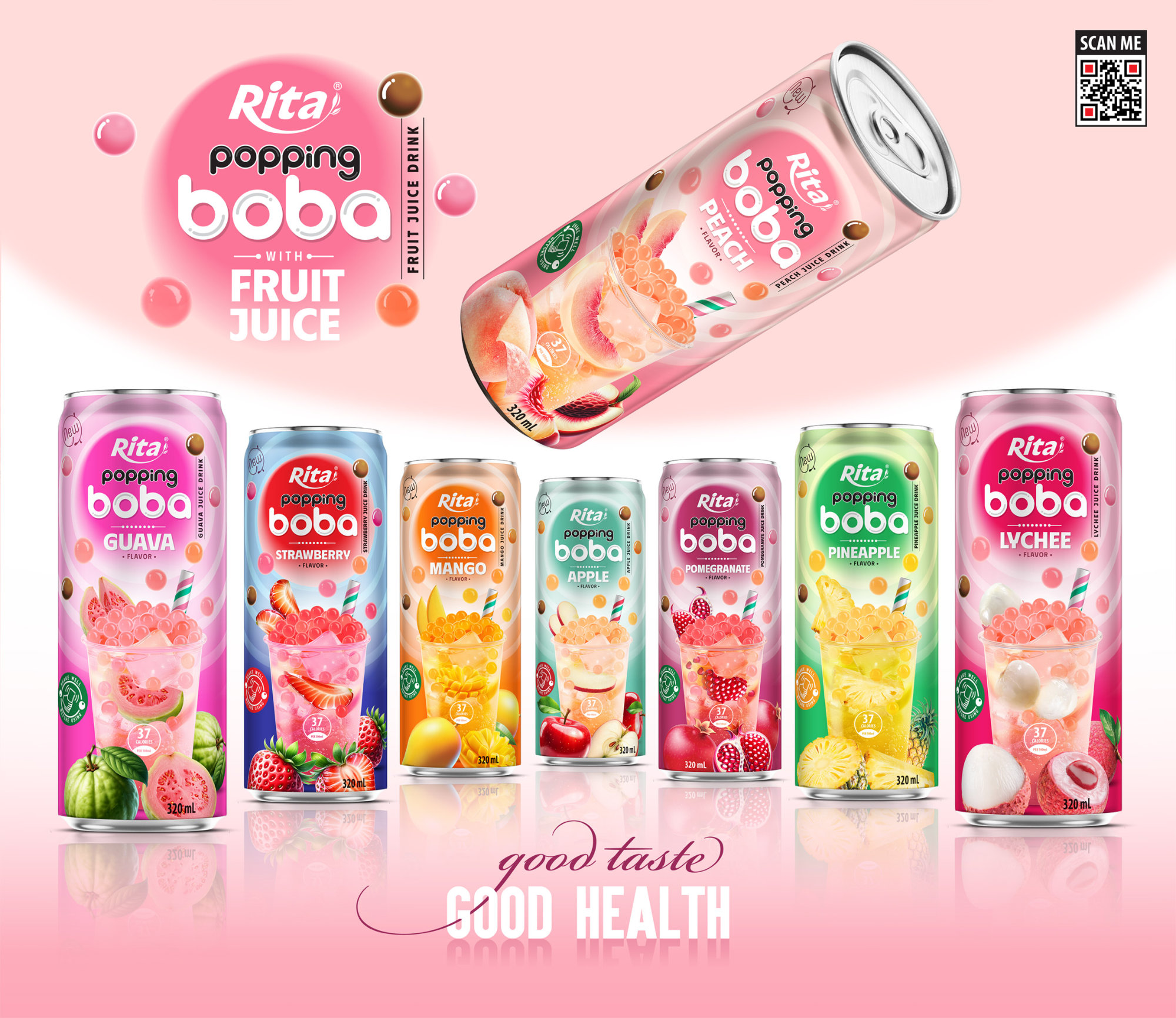 best popping boba with apple flavor canned drink Poster 1