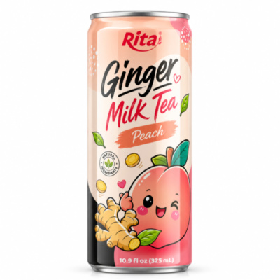 Té con leche de jengibre con sabor a melocotón listo para beber 325 ml