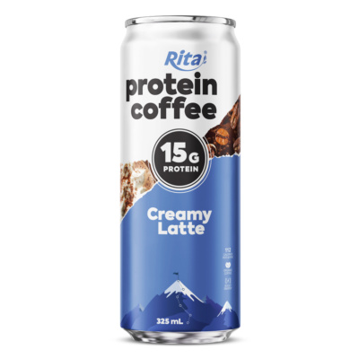 Café Proteico Rita Latte Cremoso con 15 g de Proteína – Bebida de Café Lista para Tomar 325 ml