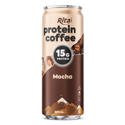 Café Proteico Mocha Rita con 15 g de Proteína – Bebida de Café Lista para Beber 325 ml
