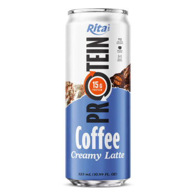 Café Proteico Rita 15 g – Café con Leche Cremoso Listo para Beber en Lata de 325 ml
