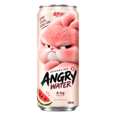 Agua con Gas de Sandía con Proteína 330ml – Angry Water