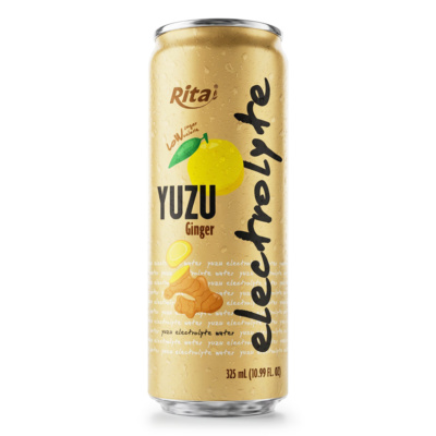 Agua Electrolítica de Yuzu y Jengibre 325ml Bebida de Hidratación Baja en Azúcar