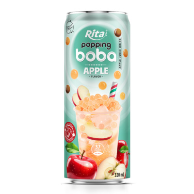 La mejor boba reventón sabor manzana en lata