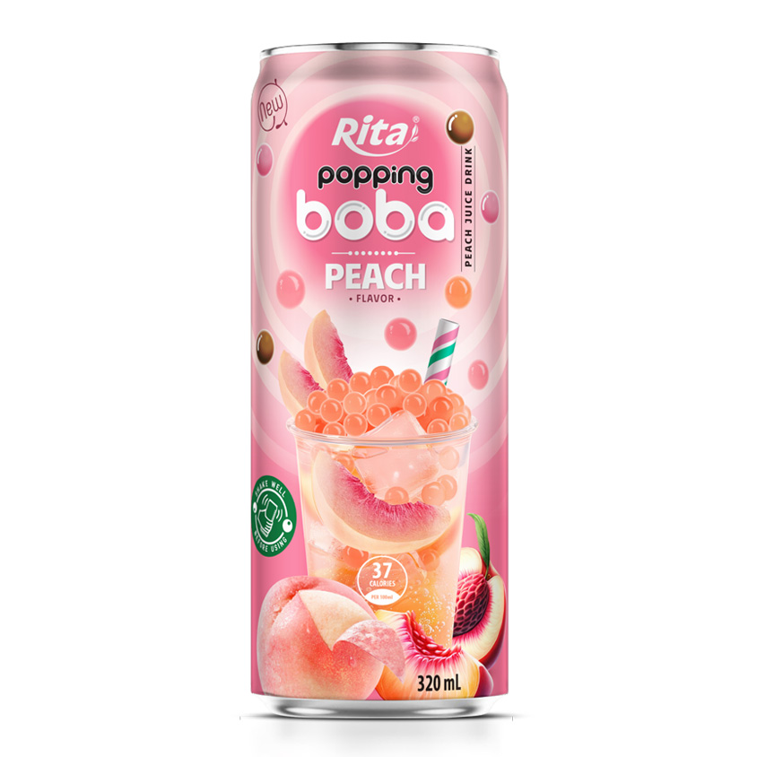 Mejor bebida en lata de boba reventona con sabor a melocotón