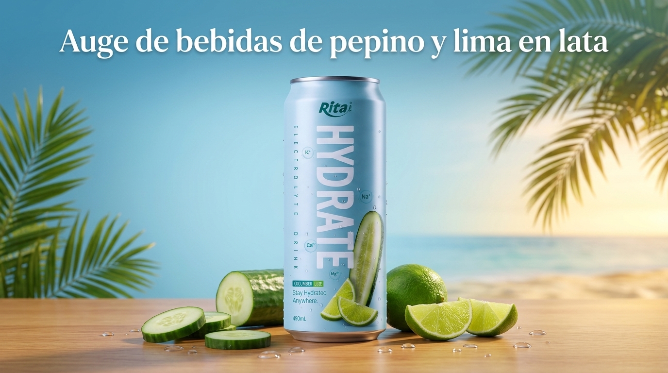 El auge de las bebidas con electrolitos de pepino y lima en lata