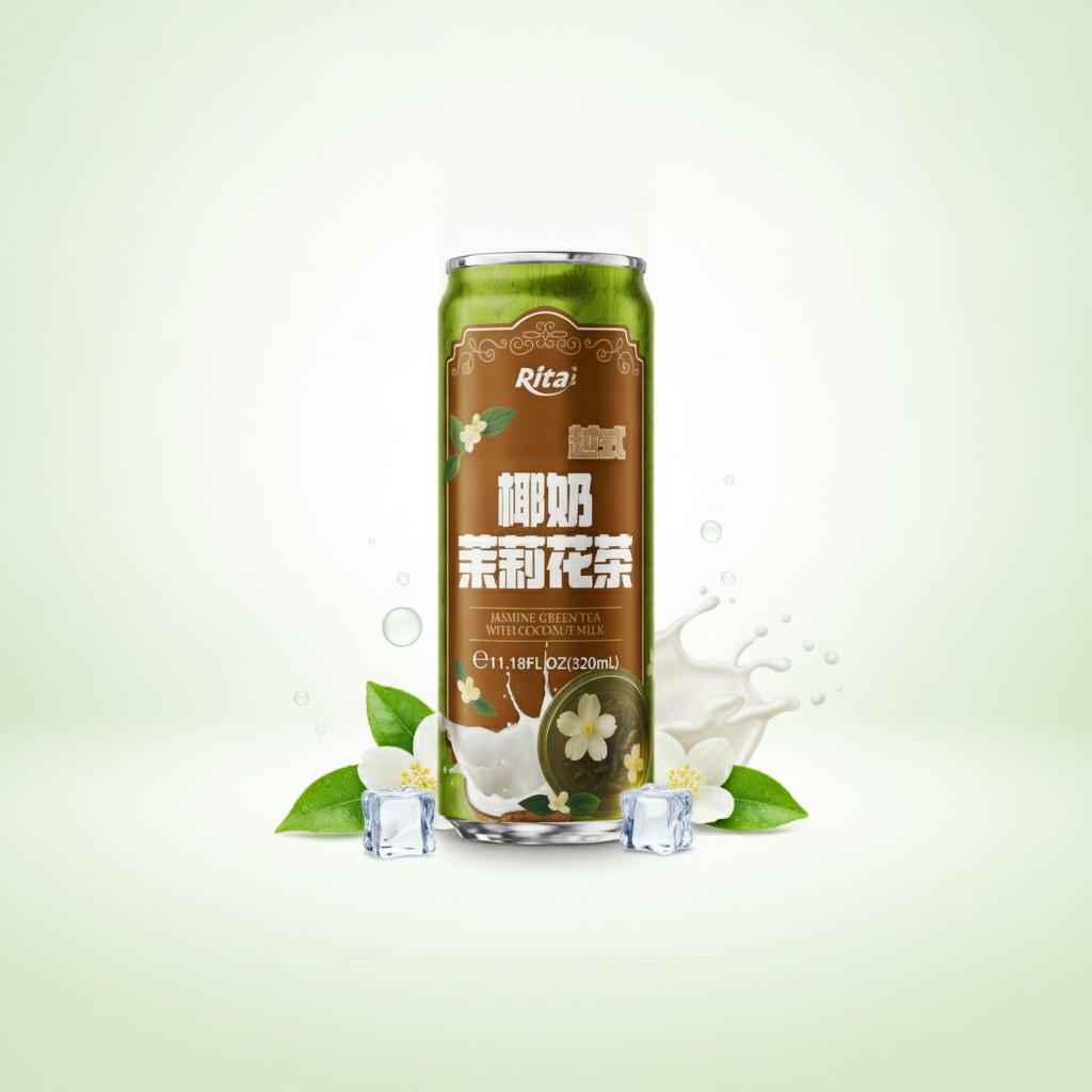 11.18 Fl Oz (320ml) Jasmine Green Tea with Coconut Milk Poster 2