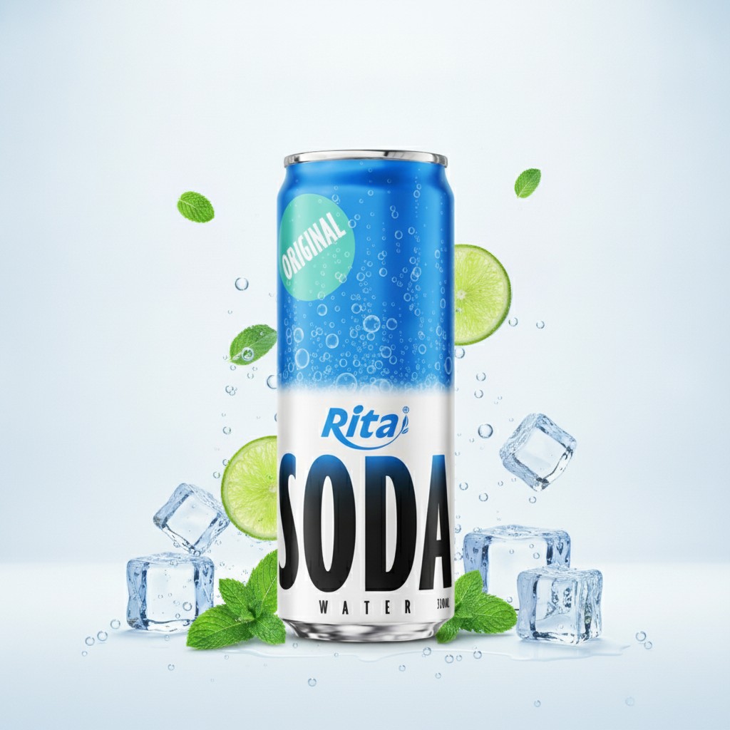 Sparkling Soda Water Drink 320ml Can Poster 2